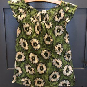Green Flower Anthropolgie top